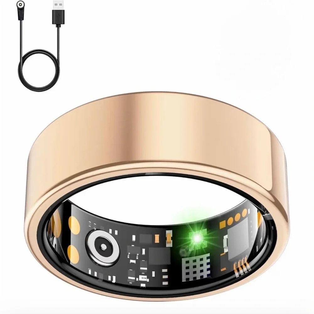 Smart Health Tracking Ring in Gold